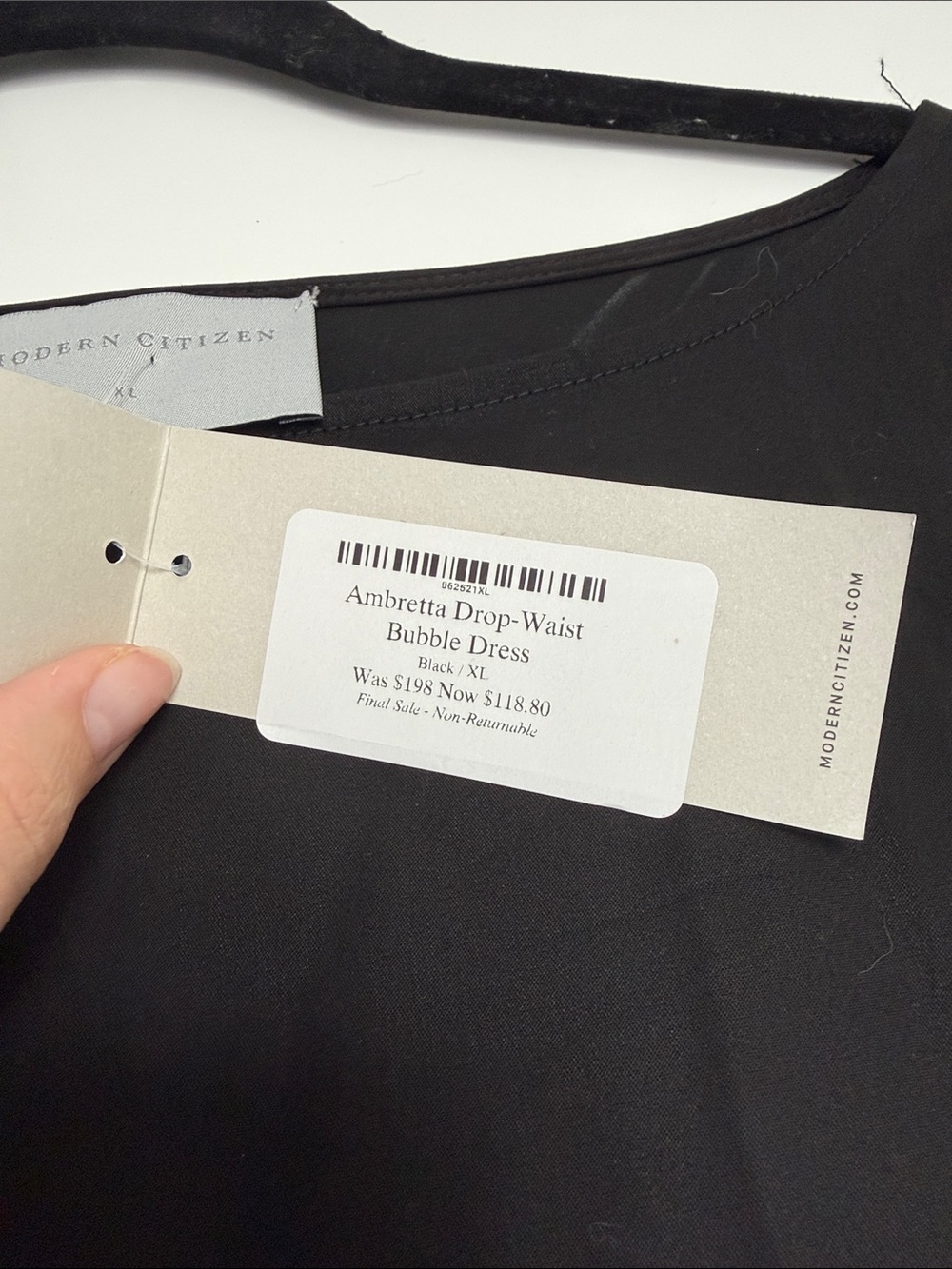 Modern Citizen Ambretta Drop-Waist Bubble Dress Size XLBlack / XL - Picture 6 of 6